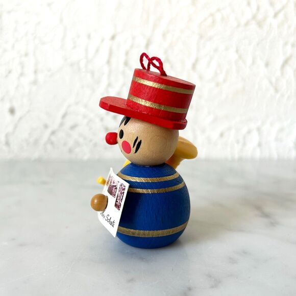 Vintage Steinbach Wooden Christmas Ornament French Horn Band Member Postcard - Picture 2 of 6